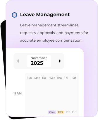 Leave management: request and approval workflows