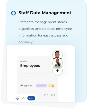 Central employee database — staff records & contracts